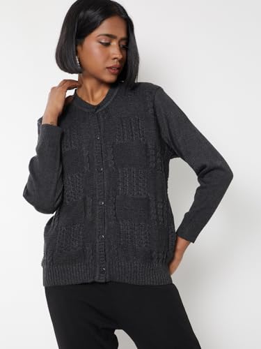Max Women Knit Cardigan (Grey_L)