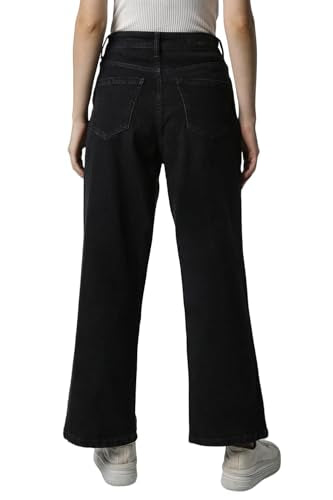 Van Heusen Women Black Dark Wash Regular Fit Jeans