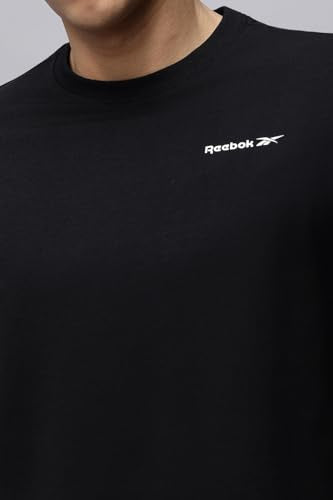 Reebok Men's Black/White T-Shirt |Casuals | Cotton Lifestyle Tee Combo | Round Neck | Regular Fit | Half Sleeve | 100% Cotton