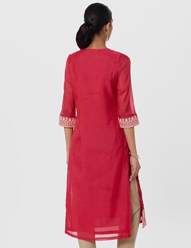 BIBA Women YARNDYED Straight Mix and Match(AWADH CH19390_Pink_46)