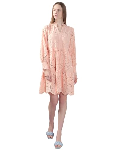VERO MODA Women's Fit and Flare Pink Dress
