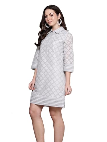 Ritu Kumar Grey Essential-Ananta Short Dress