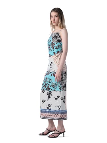 ONLY Women's Floral Print Fit and Flare Multicolor Dress