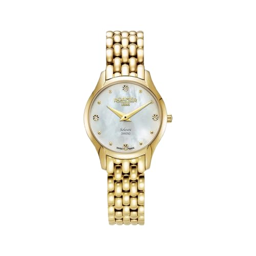 Roamer Quartz Women Soleure Diamond White Mop Analog Stainless Steel Watch 547857 48 25 50