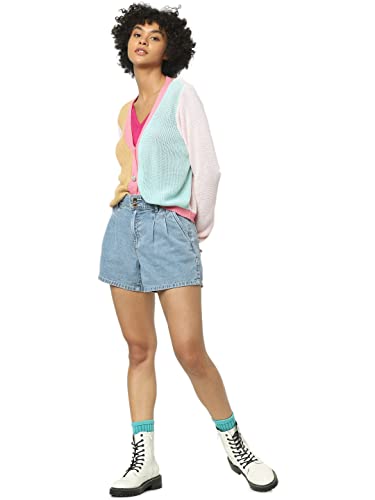 ONLY Regular Fit Denim Shorts (15226947_Light Medium Blue Denim_XS)