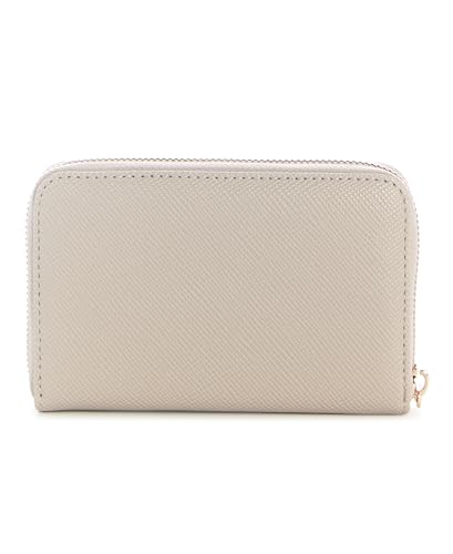 Guess Taupe Textured Zipper Laurel Medium Zip Around Wallet