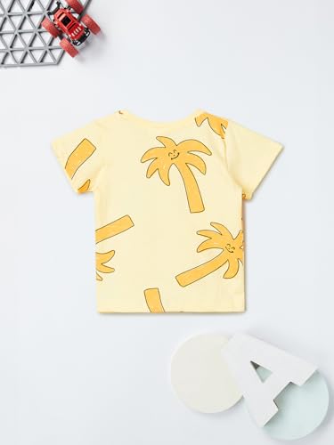 Max Boys Printed Shorts Set (Yellow_18-24 M)