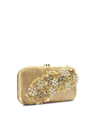 Lavie Signature Women's Eris Square Handle Framed Clutch|Ladies Purse |Gift For Women