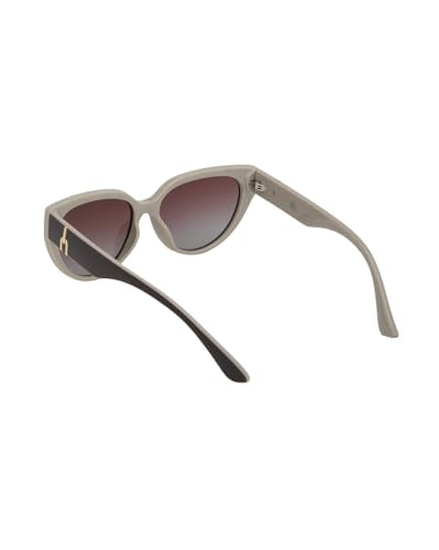 Brown and Beige Toned with Polarised Lens Cat Eye Sunglass for women