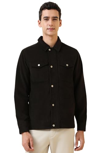 Allen Solly Men's A-Line Coat (ASJKCURGFR69135_Green