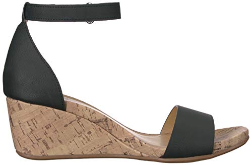 Naturalizer Womens Areda Black Wedge Sandals 8.5 M