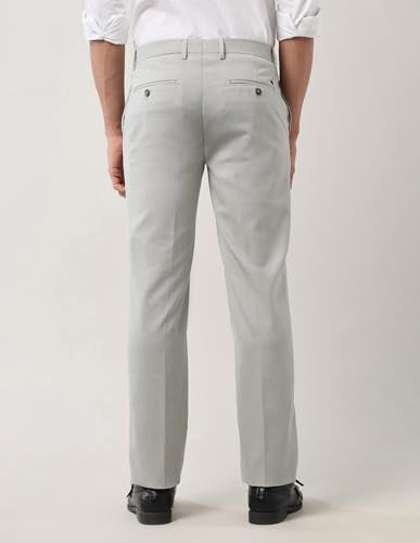 Arrow Textured Tapered Fit Trousers Light Grey