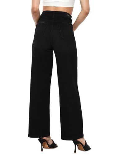 ONLY Women's Flared High-Rise Black Jeans