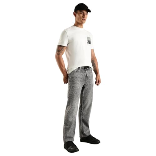 Tommy Hilfiger Light-Wash Regular Fit Mid Rise Jeans Grey