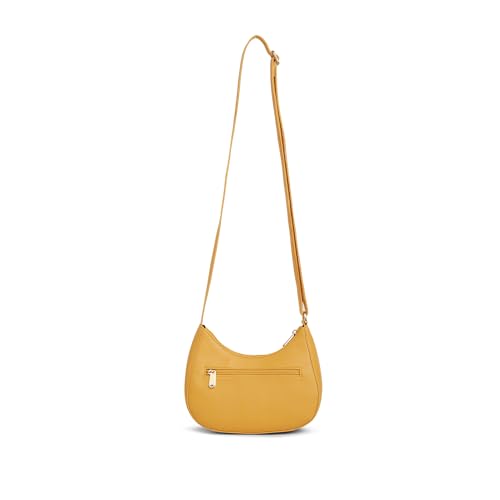 Caprese Omni Small Sling Bag for Women with Adjustable Strap & Zipper Closure for Comfortable Wear | Versatile Handbag for Everyday Use, Travel, and Special Occasions (Ochre)