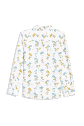 Allen Solly Boys White Slim Fit Print Casual Shirt