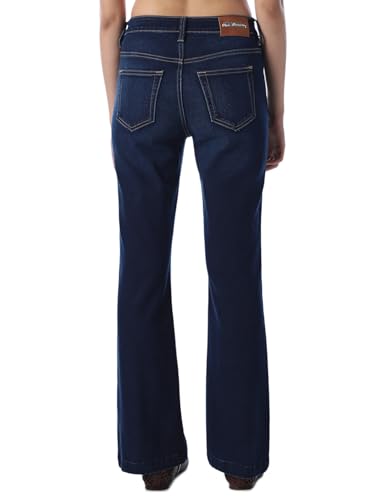 ONLY Women's Solid Bootcut Blue Jeans