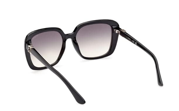 Guess Womens S7863 01B 58 Oval Non-Polarized Sunglasses, Black