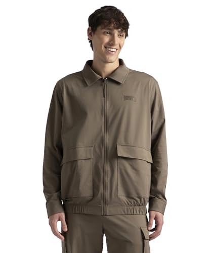 Jockey Groove MZ17 Men's Microfiber Fabric 4 Pocket Full Zip Closure Shacket_Green_S