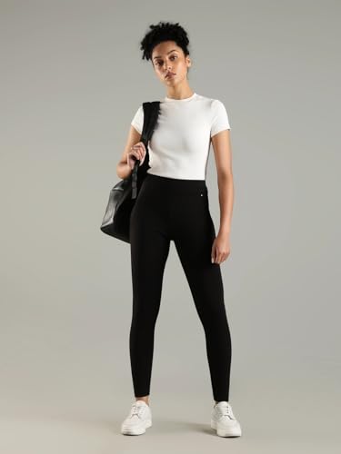 Slim Fit Solid Mid Rise Legging