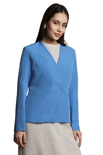 Allen Solly Women's Blazer (AHBZWRGFP94417_Blue_M
