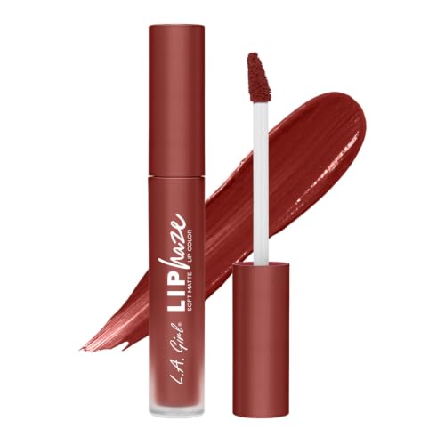 L.A. Girl Lip Haze Soft Matte Liquid Lipstick(Flirty), 3ml – Lightweight, Long-Lasting & Non-Drying Formula | Velvet Finish Multipurpose Lip & Cheek Tint for Indian Skin Tones