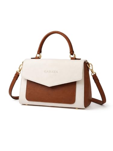 GABAYA Celest Mini Vegan Leather Handbag for Women | Structured Top Handle & Crossbody Bag | Elegant Designer Purse for Party, Office & Daily Use