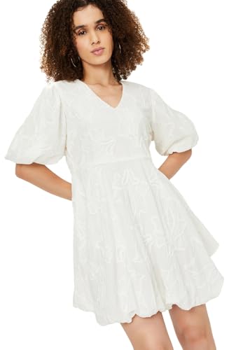 Max Women's Pure Cotton Modern Midi Dress (ST47004OFF White_Off
