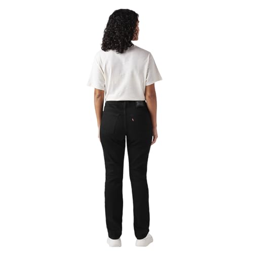 Levi's Women's Black Wedgie Slim Fit Mid Rise Jeans