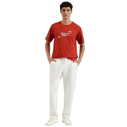 United Colors of Benetton Men's Boxy Tshirt (25A3E89J3401IMR1_Rust