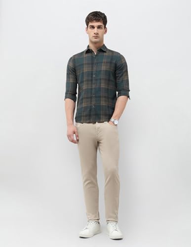 U.S. Polo Assn. Denim Co. Men's Tartan Checked Regular Fit Shirt (UDSHT1875_Grey_39)