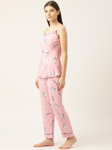 Sweet Dreams Women's Rayon Cartoon Nightgown Pack of 3 (2804AV Light Peach S)