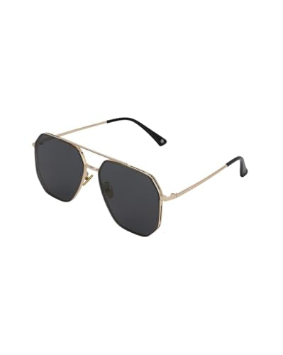 Carlton London Rose Gold Toned with Black Polarised Lens Rectangle Sunglass for mens