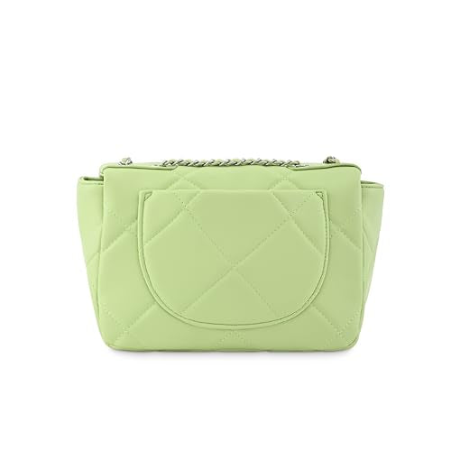 Fastrack PU Magnetic Closure Women's Party Sling Bag (Green, MEDIUM)