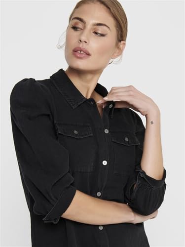 ONLY Women Black Shirt Mini Dress