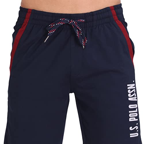 US Polo Association Men's Lounge Shorts (I668-195-PL-M_Navy_Medium)