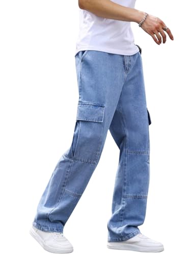 QNIM Men Jeans || Jeans for Men || Cargo Pant (Q-08-Blue-28)