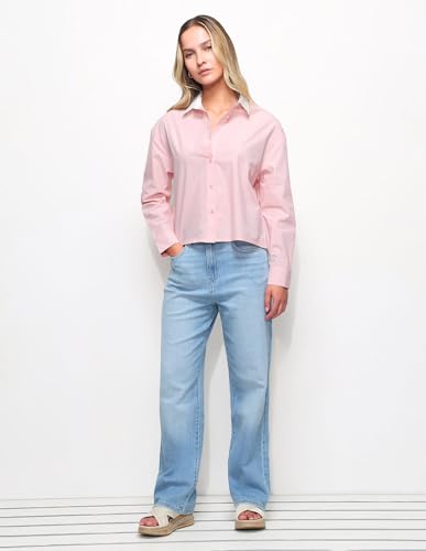 Contrast Collar Boxy Solid Shirt