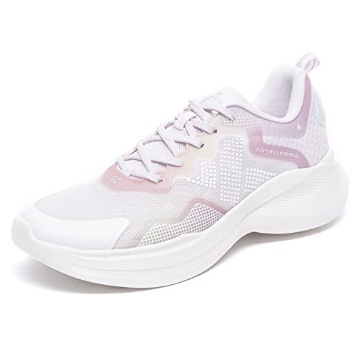 XTEP Women's Purple White Green IP EVA Foam Sole Urban Casual Shoes (4.5 UK)