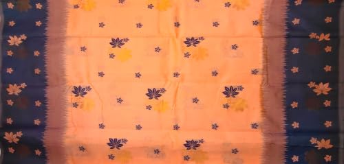 SREE KUMARAN Women's Kanchipuram Kubera Silk Pure Pattu Sarees - Flower Butta With Blouse (VSK396-11)