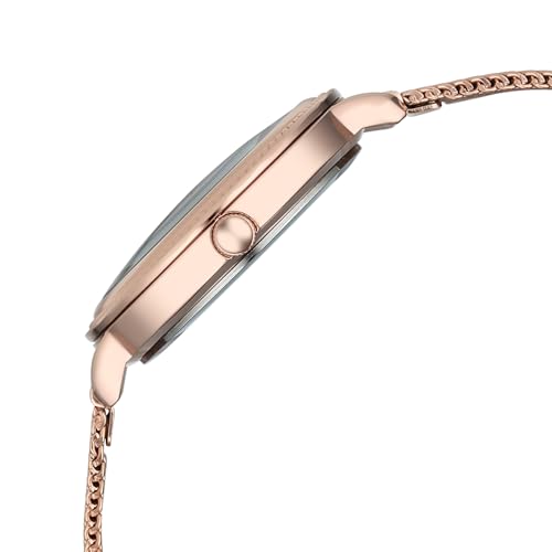 Fastrack Stunners X Quartz Analog with Pink Dial Rose Gold Stainless Steel Strap Watch for Girls - 68048WM02