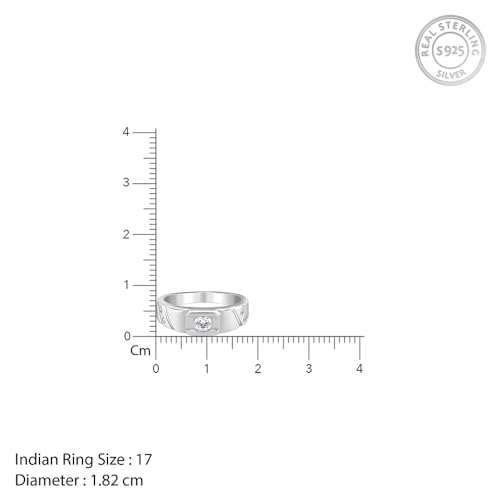 GIVA 925 Silver Rockstar Ring For Him, Fixed Size, Indian -17 | Gifts for Men and Boys | With Certificate of Authenticity and 925 Stamp | 6 Months Warranty
