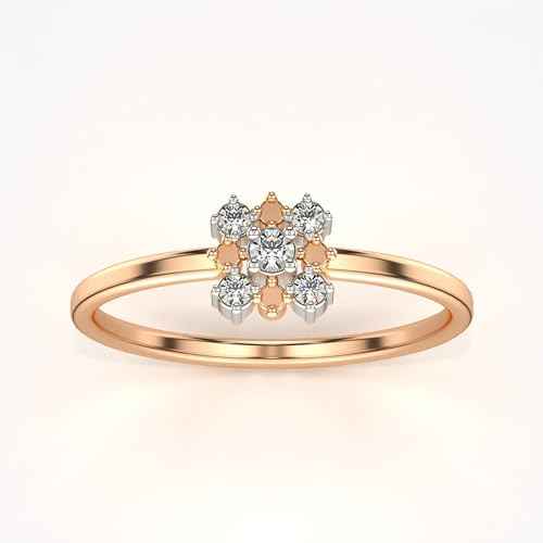 VALANOVA Sterling Silver & Certified Lab Grown Diamond 0.09cts | Ring For Women/Girls | Stylish & Elegant | VGR0398 | Ring Size: 9