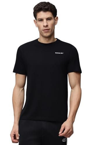 Reebok Men's Black/White T-Shirt |Casuals | Cotton Lifestyle Tee Combo | Round Neck | Regular Fit | Half Sleeve | 100% Cotton