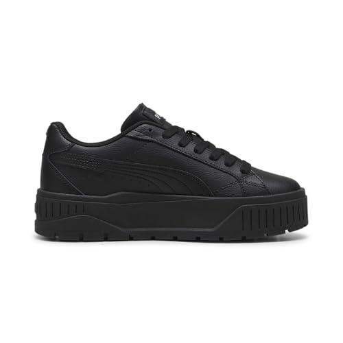 Puma | Karmen II Women's Leather Sneakers | Black-Black-Silver | 7UK