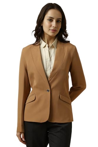 Allen Solly Women's Blazer (AHBZERGP517089_Brown