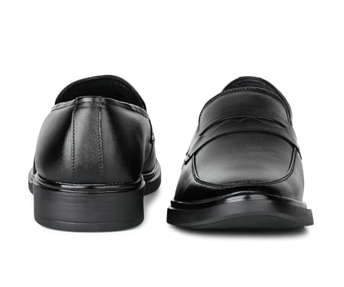 LOUIS STITCH Jet Black Lightweight Slip-On Moccasin Shoe | Formal Shoes for Men | LSFXSOJB | UK-6