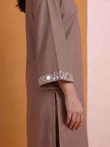 Varanga Mirror Embroidered Thread Work Straight Kurta