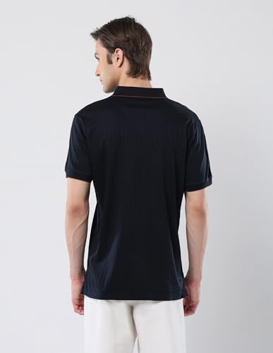 U.S. POLO ASSN. Men's Textured Cotton 135 Anniversary Polo Shirt Blue