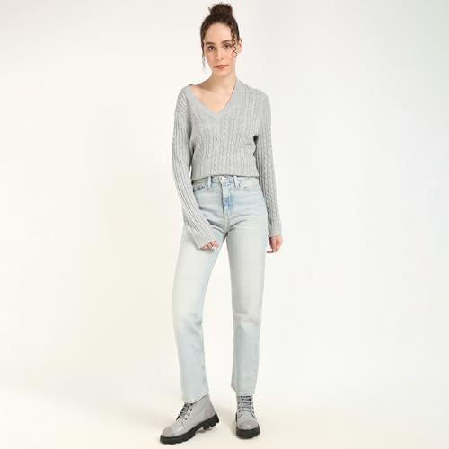 Tommy Hilfiger Womens Grey Color Sweater (M)